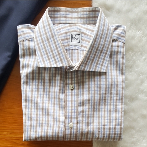 Ike Behar Other - Ike Behar New York Plaid Dress Shirt Cotton 17.5